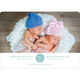Slate Circle Date Twins Photo Birth Announcements Image 5 of 6